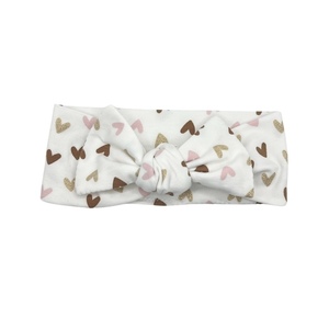 Glitter hearts bow headband - κορδέλες για μωρά