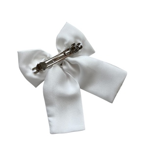 Cloud satin bow - ύφασμα, φιόγκος, για τα μαλλιά, hair clips - 2