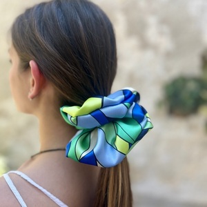 Verde XL scrunchie - ύφασμα, λαστιχάκια μαλλιών - 2