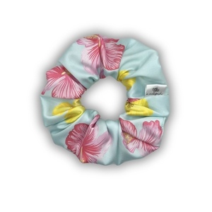 Hibiscus regular scrunchie - ύφασμα, για τα μαλλιά, λαστιχάκια μαλλιών