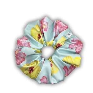 Hibiscus XL scrunchie - ύφασμα, λαστιχάκια μαλλιών