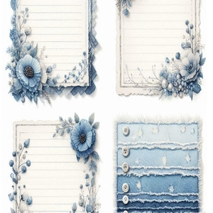 Σημειωματάριο Notebook, Denim 5 - ημερολόγια, DIY, φύλλα εργασίας
