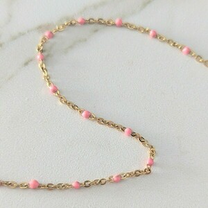 Pink Anklet - ατσάλι, ποδιού, αυξομειούμενα