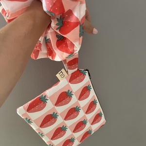 Strawberry handbag !! - ύφασμα, all day, χειρός, μικρές, φθηνές - 2