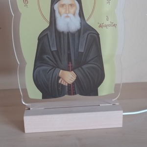 Φωτιστικό Πλεξιγκλάς με LED και ξύλινη βάση. - σπίτι, plexi glass, διακοσμητικά - 3