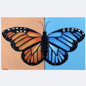 Butterfly painting - ακρυλικό, πίνακες σε καμβά - 2