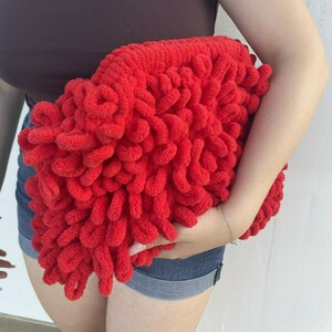 Corouge |Handmade Fluffy Puffy Bag - νήμα, clutch, μεγάλες, all day, χειρός - 2