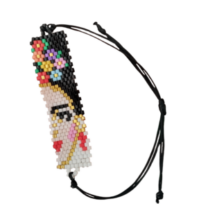 Βραχιόλι χεριού Frida Kahlo miyuki, macrame - χάντρες, μαμά, boho, χεριού, αυξομειούμενα