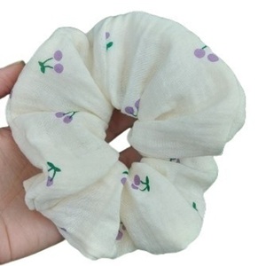 Scrunchie μωβ κεράσι - ύφασμα, λαστιχάκια μαλλιών