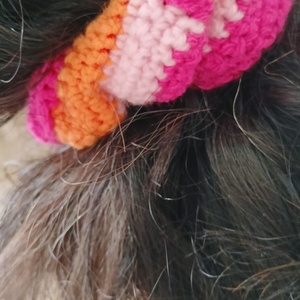 Πλεκτό Scrunchy Στριφτό - Medium - νήμα, λαστιχάκια μαλλιών - 2