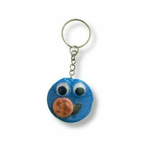 Mπρελόκ χειροποίητο, Blue monster with cookies - ρητίνη, αυτοκινήτου, σπιτιού