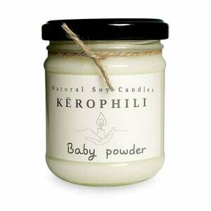 Φυτικό κερί σόγιας - Baby powder - 155gr - αρωματικά κεριά, φυτικό κερί, κερί σόγιας, αρωματικά έλαια