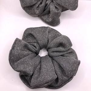 Υφασμάτινο λαστιχάκι scrunchie glitterous - ύφασμα, κορίτσι, για τα μαλλιά, λαστιχάκια μαλλιών - 5