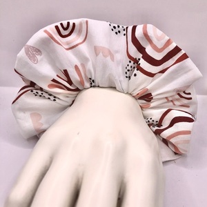 Υφασμάτινο λαστιχάκι scrunchie rainbows - ύφασμα, κορίτσι, για τα μαλλιά, λαστιχάκια μαλλιών - 5