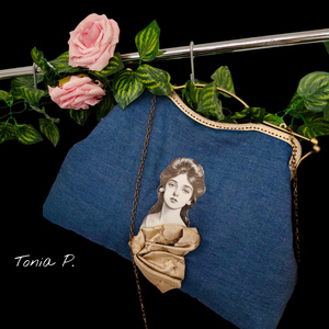 Τσάντα clutch χειρός και χιαστί - ύφασμα, χιαστί, χειρός - 2