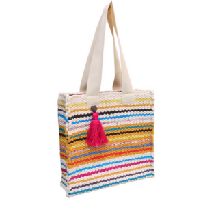 Υφαντή τσάντα ώμου . Tote bag 11 - ύφασμα, ώμου, tote, πλεκτές τσάντες, πάνινες τσάντες
