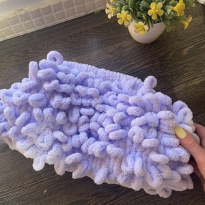 Puffy bag - νήμα, clutch, all day, χειρός, πλεκτές τσάντες