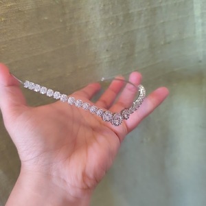 Bridal Zircon Headband - μέταλλο, ζιργκόν - 4