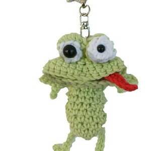 CrazyFrog μπρελόκ - χειροποίητα, βαμβακερό νήμα - 4