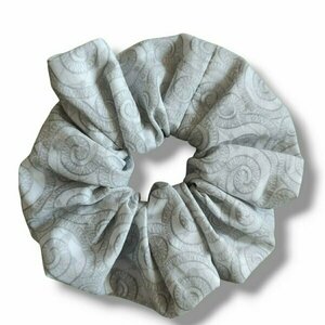 Χειροποίητο Scrunchy - Λευκό - ύφασμα, λαστιχάκια μαλλιών