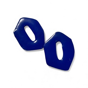 Cobalt Flow — Χειροποίητα Σκουλαρίκια από Πολυμερικό Πηλό - ρητίνη, πηλός, boho, μεγάλα, φθηνά - 2