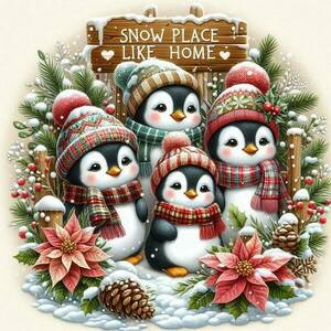 Χριστουγεννιάτικες αφίσες Snow Place like Home. Christmas Wall art - αφίσες
